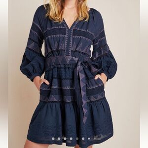 Anthropologie embroidered dress